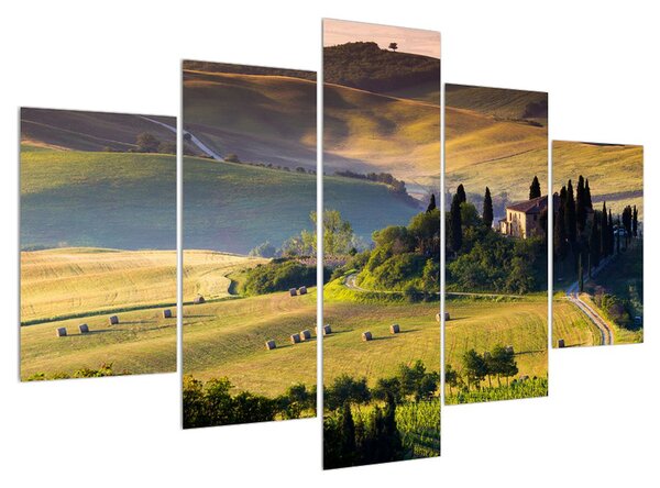 Tablou cu peisaj și casă (150x105 cm)