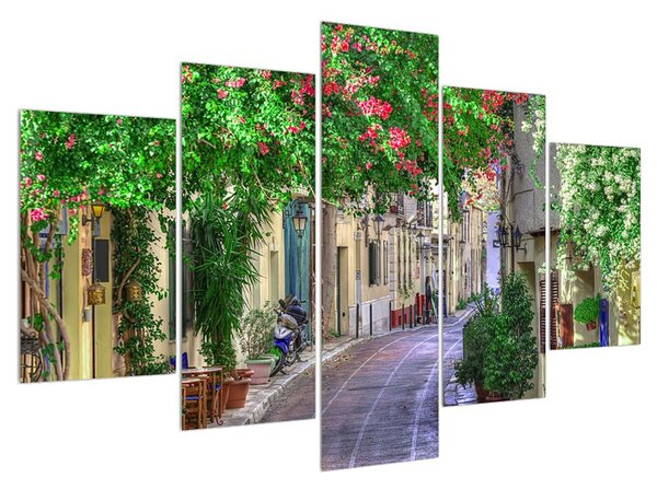 Tablou cu străzii mediteraneene de vară (150x105 cm)