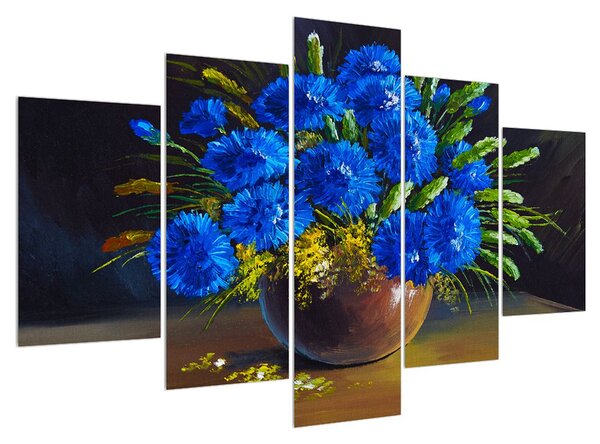 Tablou cu flori alabstre în vază (150x105 cm)