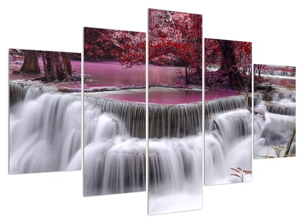Tablou cu cascade de toamnă (150x105 cm)