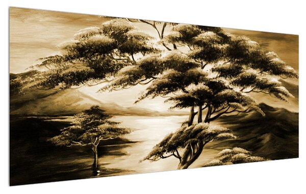 Tablou cu copac (120x50 cm)