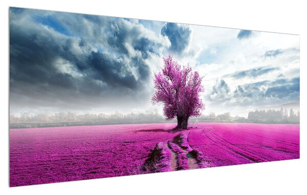 Tablou cu câmp de flori (120x50 cm)