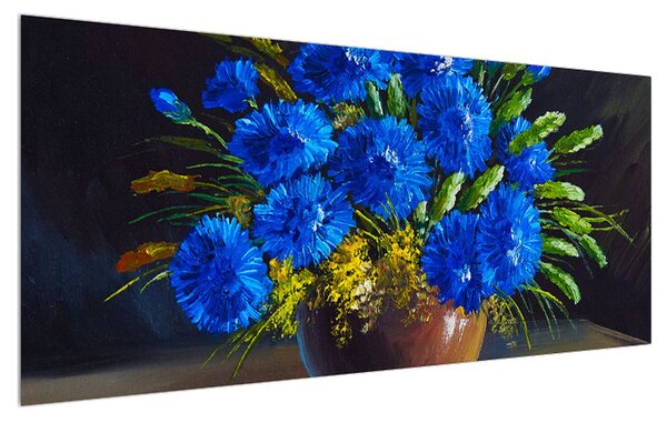 Tablou cu flori alabstre în vază (120x50 cm)