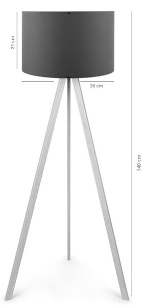 Lampadar PWL-1060, MDF si textil, D38x140 cm