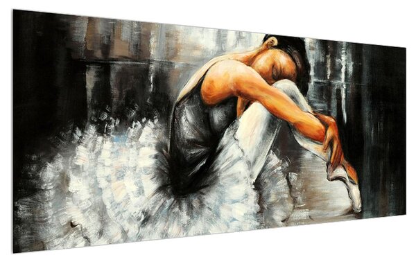 Tablou cu balerină nefericită (120x50 cm)