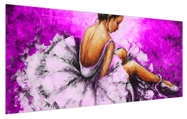 Tablou cu balerina șezând (120x50 cm)