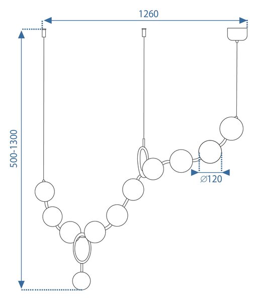 Lampă de tavan LED APP1444-10CP GOLD