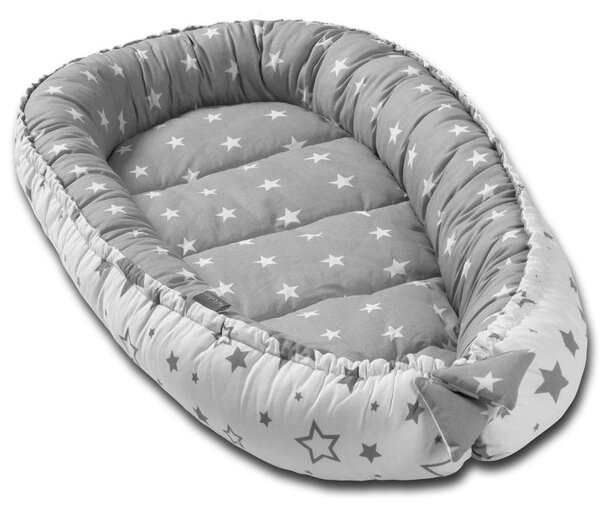 Cosulet dormit bebelusi Kidizi Baby Nest + salteluta impermeabila detasabila Galaxy Grey
