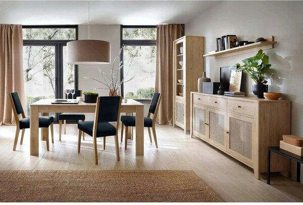 Masa extensibila PARILLA, stejar, PAL laminat, 160/200x90x76 cm
