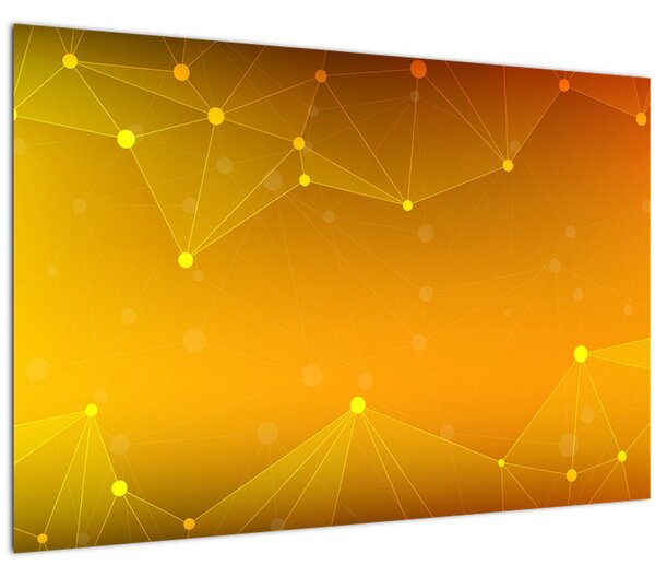 Tabloul abstract galben (90x60 cm)