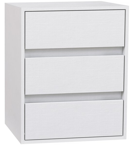 HOMCOM Comodă Modernă pentru Dormitor cu 3 Sertare, 40x30x50,5 cm, Alb | Aosom Romania
