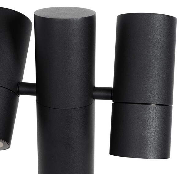 Lampă de exterior pe stativ neagră 50 cm 2 lumini reglabile - Duo