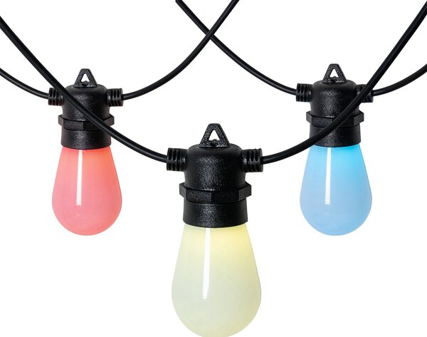 Ghirlandă luminoasă LED inteligentă 15 metri 15 lumini opal RGBW IP44 - Chill
