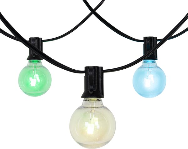 Ghirlandă de lumini exterioare 10m cu LED 10 lumini RGBW solare - Russell