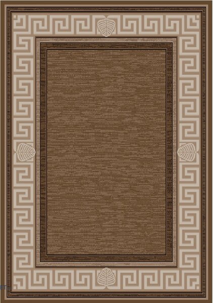 Covor Sufragerie Dormitor, Model Luna 1825 12, Dreptunghiular, Maro Maro, Dreptunghi, 50x80