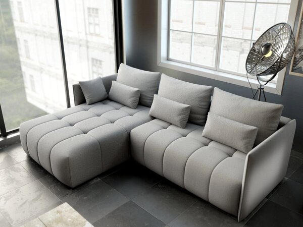 Colțar extensibil dumonde cu ladă de depozitare Malta Enjoy Silver II 235x185 cm