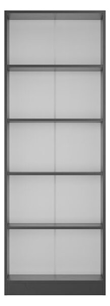 Dulap Biblioraft Mobiref cu 4 Polite pentru Depozitare , 70 x 34,5 x 200 cm, PAL Negru 18 mm