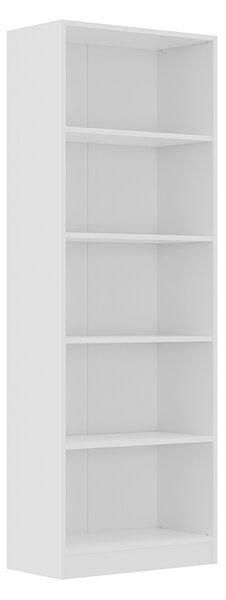 Dulap Biblioraft Mobiref cu 4 Polite pentru Depozitare , 70 x 34,5 x 200 cm, PAL Alb 18 mm