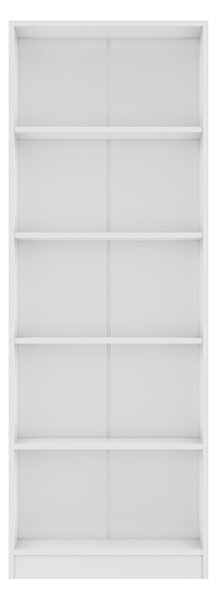 Dulap Biblioraft Mobiref cu 4 Polite pentru Depozitare , 70 x 34,5 x 200 cm, PAL Alb 18 mm