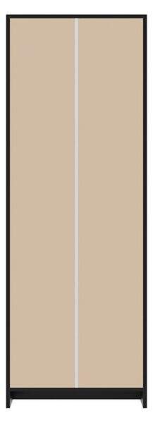 Dulap Biblioraft Mobiref cu 4 Polite pentru Depozitare , 70 x 34,5 x 200 cm, PAL Negru 18 mm