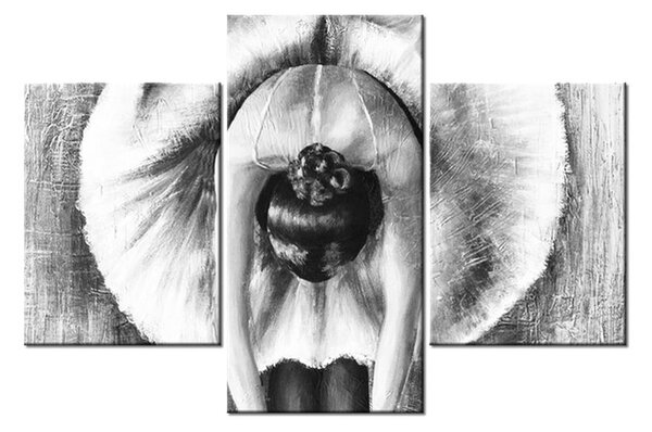 Tablou albnegru cu balerina (90x60 cm)