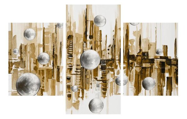 Tablou abstract - oraș (90x60 cm)