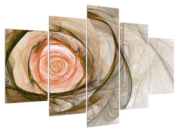 Tablou modern cu trandafir (150x105 cm)