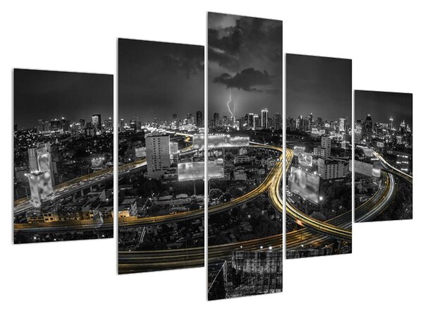 Tablou centrurii de autostradă prin oraș (150x105 cm)