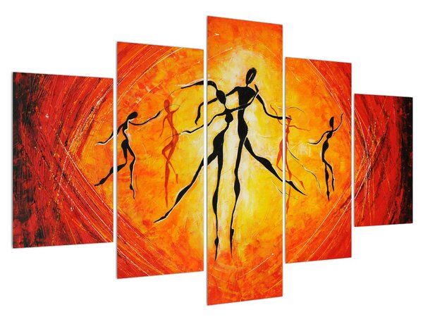 Tablou oriental cu persoane dansând (150x105 cm)