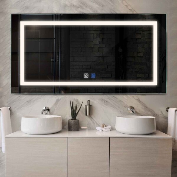 Oglinda LED Orizontala, Fara Butoane Tactile, Cu Dezaburire - Gama Rey