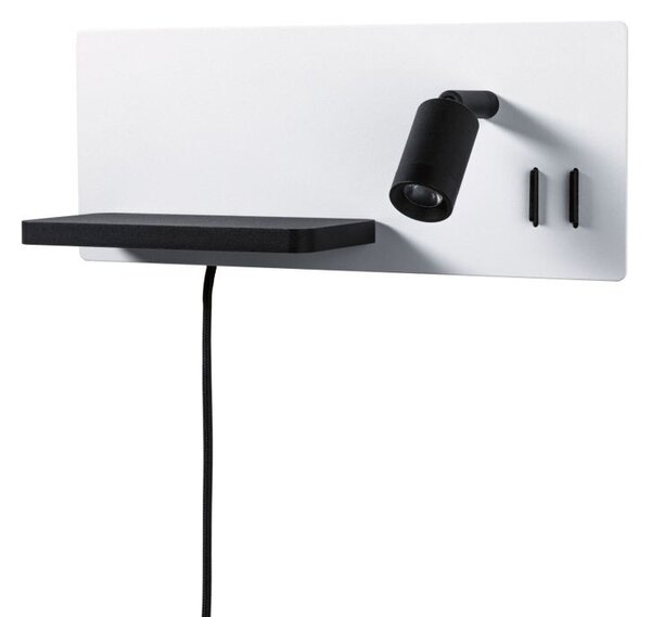 Paulmann - Serra LED Aplică de Perete USB C Dim. Right Side Matt White/Matt Black Paulman
