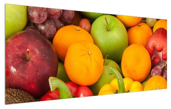 Tablou cu legume și fructe (120x50 cm)