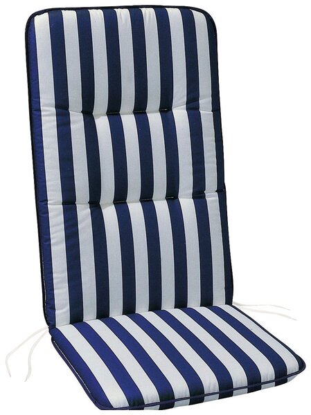 Perna pentru scaun de gradina Basic-Line alb/albastru 120/50/6 cm