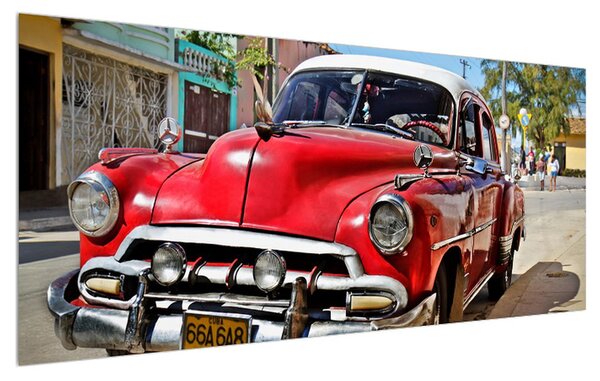 Tablou cu mașină istorică americană (120x50 cm)