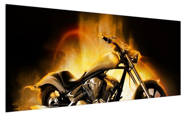 Tablou cu motocicleta (120x50 cm)
