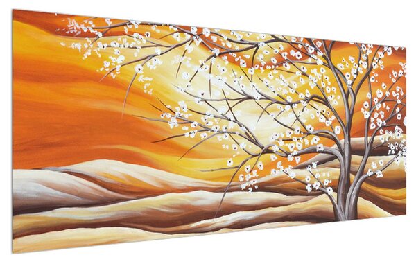 Tablou cu pom înflorit (120x50 cm)