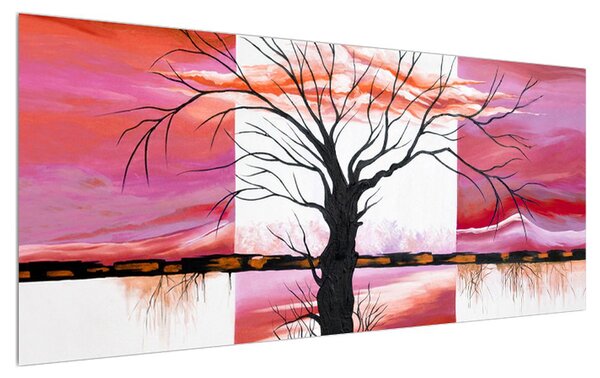 Tablou cu pictura copacului (120x50 cm)