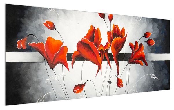 Tablou cu flori (120x50 cm)
