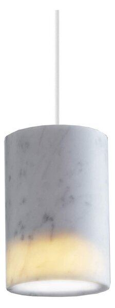 Terence Woodgate - Solid Lustră Pendul Cylinder Carrara Marble