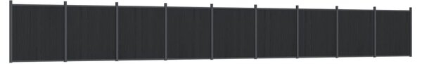 Panou pentru gard, gri, 1564x186 cm, WPC
