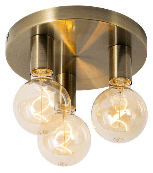 Plafonieră inteligentă rotundă bronz incl. 3 Wifi G95 - Facil