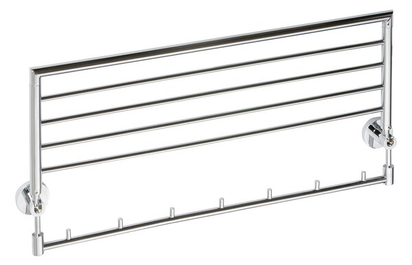 Sapho Sapho, raft rabatabil pentru prosoape X-ROUND cu carlige 650 mm, crom, XR422