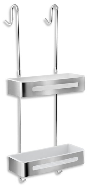 Novaservis - Raft dublu suspendat din otel inoxidabil, 65575.4