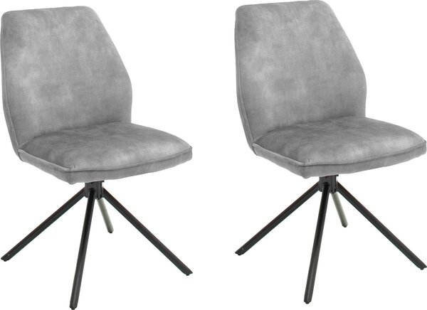 MCA furniture Set 2 scaune rotative Ottawa gri 54/64/89 cm