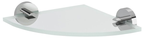 Sapho Sapho, poliță de colț din sticlă X-ROUND, sfert de cerc 200x200mm, crom/sticlă transparentă, XR009-11