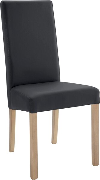 Set 2 scaune Hamburg negre piele ecologica