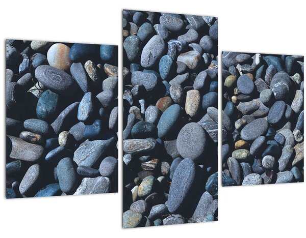 Tabloul cu pietre pe plajă (90x60 cm)