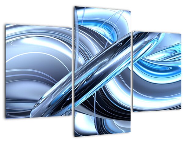 Tabloul cu abstracție albastră (90x60 cm)