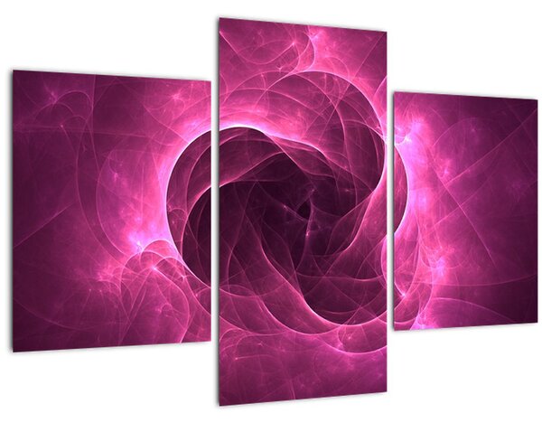 Tablou cu abstracțiune modernă în roz (90x60 cm)