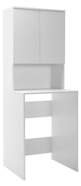 Dulap Baie Adore cu Loc Pentru Masina de Spalat, 3 Rafturi, 2 Usi, Alb, 65 x 182 x 60 cm